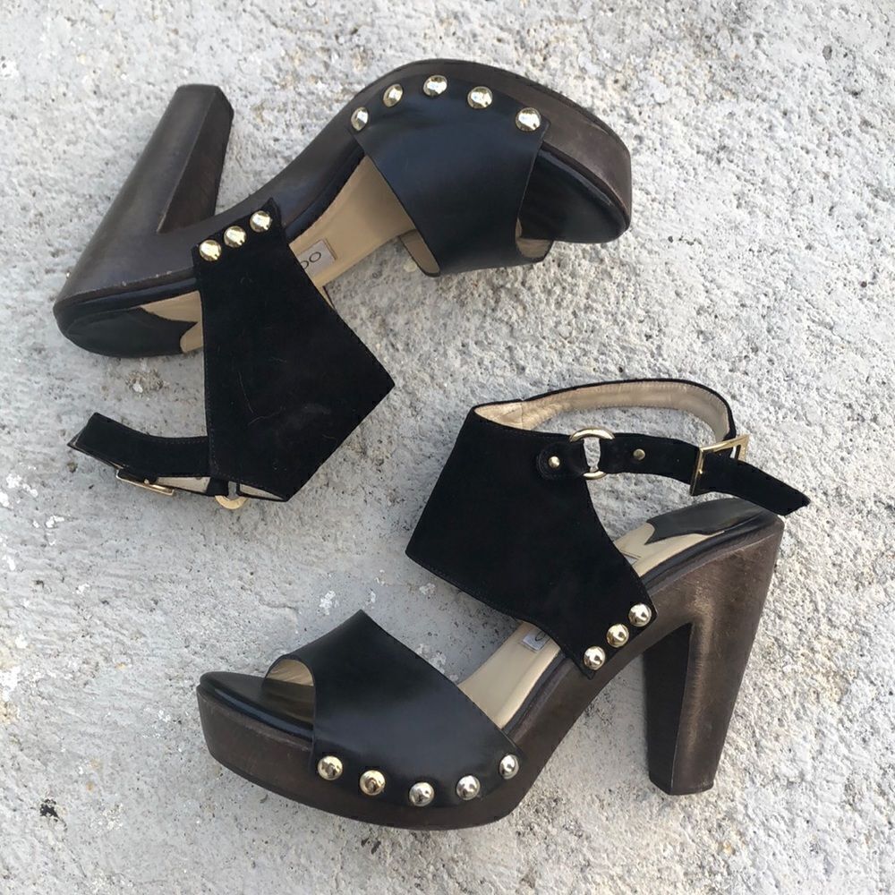 Jimmy Choo wood platforms